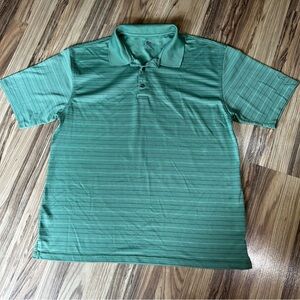 PAG Tour Men's Polo Shirt Golf Sport Green/Lime Green with Stripes Size XL